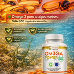 🧠Om3ga Power DHA 800 - Corazón, cerebro y colesterol en equilibrio 🌊